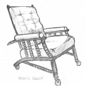 A Wiliam Morris Chair, Sketched by Adriana Culverhouse