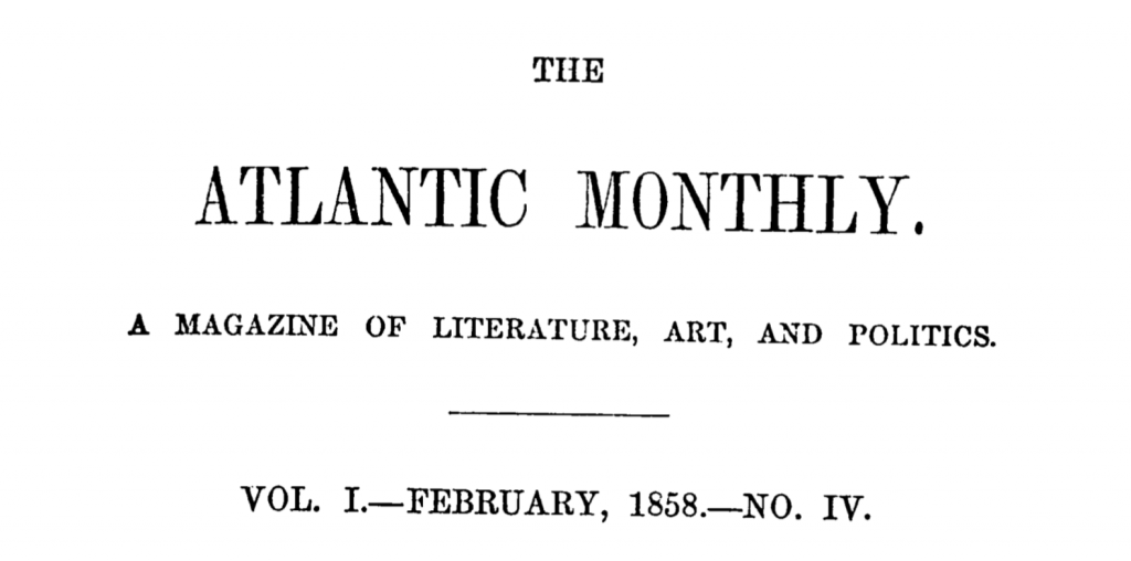 Atlantic Monthly title page
