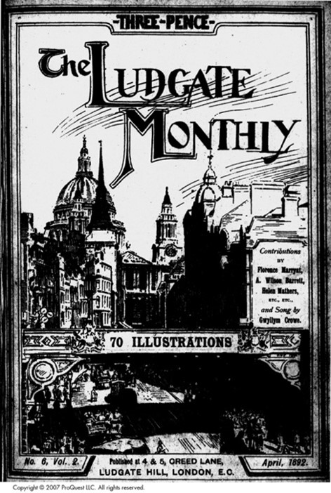 Figure 2. “Cover,” Ludgate Monthly, April 1892.
