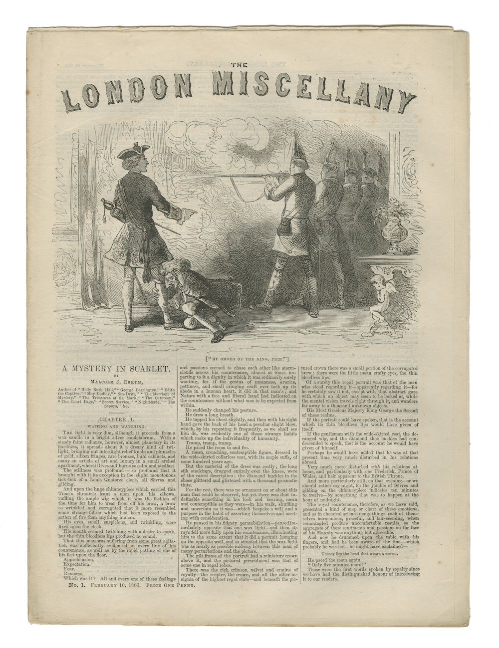 Illustration: A Mystery in Scarlet, The London Miscellany No. 1