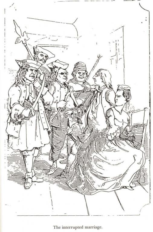 Second drawing by Thackeray in the novel, Catherine