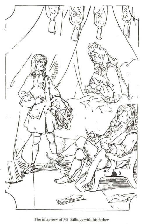 Fifth drawing by Thackeray in the novel, Catherine