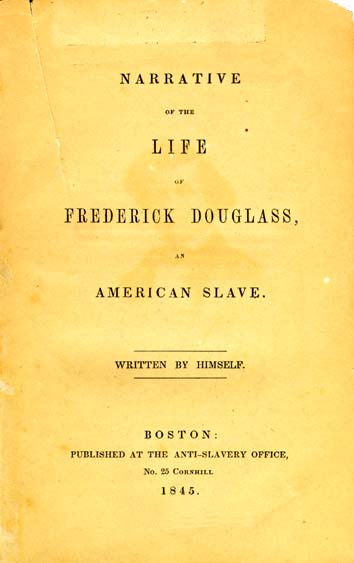 Cover page of "Narrative of the Life of Frederick Douglass"