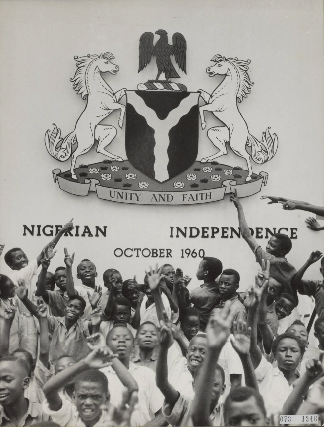 A group of children celebrating Nigerian Independence in 1960. 