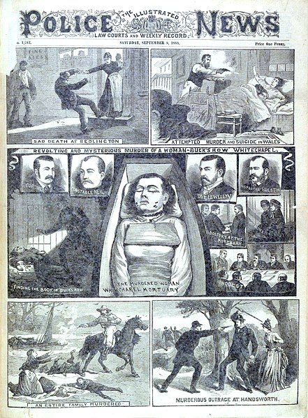Illustrated Police News coverage of the death of Mary Ann Nichols