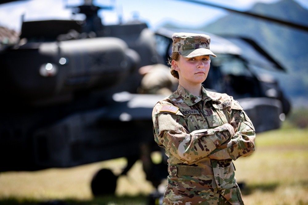 female soldier in combat