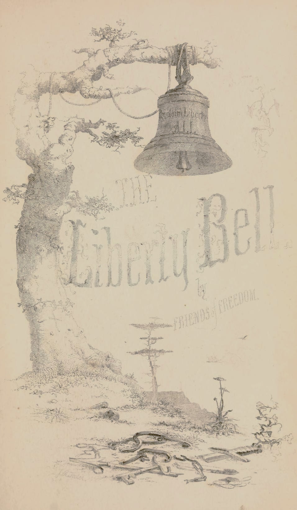Title page of the 1856 edition of The Liberty Bell.