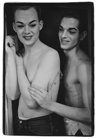 Two female impersonators backstage, N.Y.C., 1962, by Diane Arbus, 1962