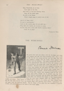 First page of The Were-Wolf in Atalanta, showing Clemence Housman's authorial signature