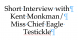 Short Interview with Kent Monkman/Miss Chief Eagle Testickle