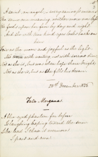 Christina Rossetti Fair Copy Manuscript of "In an Artist's Studio"