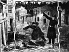 Illustration of Jack the Ripper victim