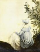 Jane Austen watercolor by Cassandra Austen, c. 1804