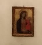Madonna and Child, no artist, C14 - in situ in Harold Acton's bedroom, La Pietra, Florence