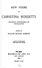 Title Page, New Poems by Christina Rossetti