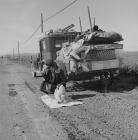 Migrating “Okies” (farmers from the Dust Bowl) along Route 66 in the 1930s.