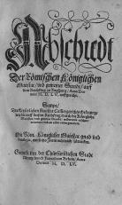 Front Page of the Peace of Augsburg