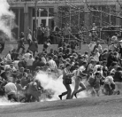 Members of the Ohio National Guard opened fire on a group of anti-Vietnam War demonstrators at Kent State University, resulting in the deaths of four students and injuring nine others; the shootings sparked a nationwide student strike. 