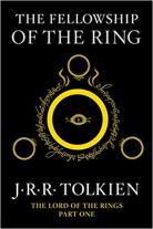 Cover of the book"The Fellowship of the Ring", where some figures that might be rings are seen