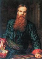 A self-portrait of William Holman Hunt in 1867, 10 years after his piece was published in the Moxon Tennyson.