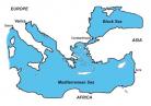 map of area around Naxos