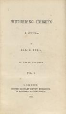 Title Page of Wuthering Heights, 1847