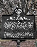New Echota Historical Marker: Cherokee National Capital