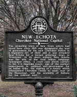 New Echota Historical Marker: Cherokee National Capital