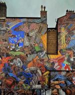 Battle of Cable Street Mural on side of St. George's Town Hall