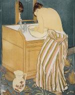 Mary Casatt's 1890 - 91 Woman Bathing (La Toilette).