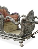 An Early 19th Century Indian Silver Foil Overlaid Palanquin