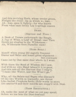 From the programme: half a page of verses from In A Persian Garden