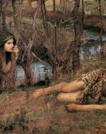 Waterhouse, John William. A Naiad or Hylas with a Nymph. 1893. 