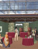 Great Exhibition Booth Displaying Pickles and Preserves, Designed by Audrey Wakefield, 2025.