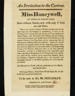 Miss Honeywell, born without hands, and only three toes on one foot.