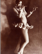 Josephine Baker in her banana costume. 1927.