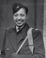 Photograph of Josephine Baker in uniform.