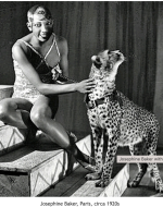 Roger Viollet Photograph of Baker in Paris with Cheetah in the 1920s.