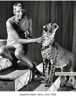 Roger Viollet Photograph of Baker in Paris with Cheetah in the 1920s.