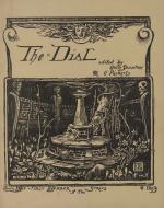The front cover includes the publishing information for The Dial vol 1, 1889, and a wood engraving depicting an enclosed garden wtith a central sundial.
