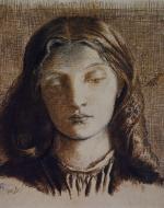 Dante Gabriel Rossetti - Head of Elizabeth Siddal (1855)