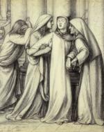 Dante Gabriel Rossetti, The Virgin Mary Being Comforted (1852).