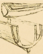 Drawings of DaVinci's double hull design