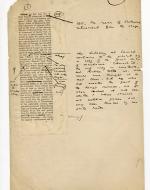Folio 85 contains a cutout from the righthand column of p. 17 of the Blackwood's 1889 printing glued down onto a notebook page. Wilde makes annotations on the Blackwood's cutout and on the notebook page.