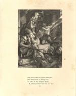 Detailed black-and-white wood engraving of a prisoner's cell with a corpse in foreground