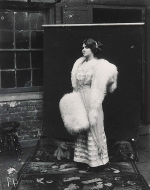 Bellocq, E. J. Storyville Photo, Woman in furs, posed. 1912