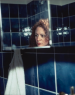 Goldin, Nan. Self Portrait in my Blue Bathroom, Berlin. 1991. 