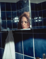 Goldin, Nan. Self Portrait in my Blue Bathroom, Berlin. 1991. 