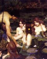 Franz Stuck's 1905 Bacchanal, Suzanne Valadon's 1911 Joy of Life, John William Waterhouse's 1896 Hylas and the Nymphs