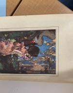 Oil painting of a man and a woman by the water by Frank Brangwyn
